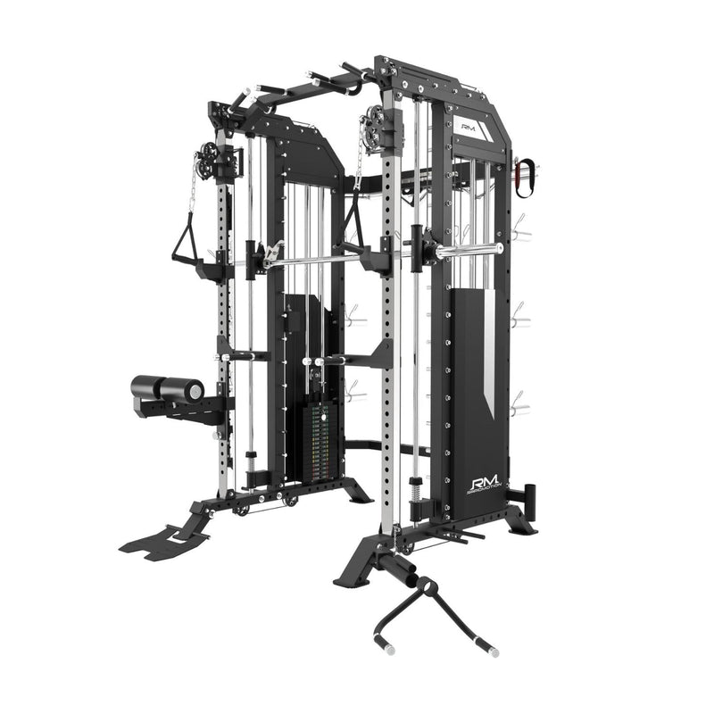 FT1009 Rapid Motion - Commercial Smith Machine Power Rack and Functional Trainer 3 in 1-Gym Direct