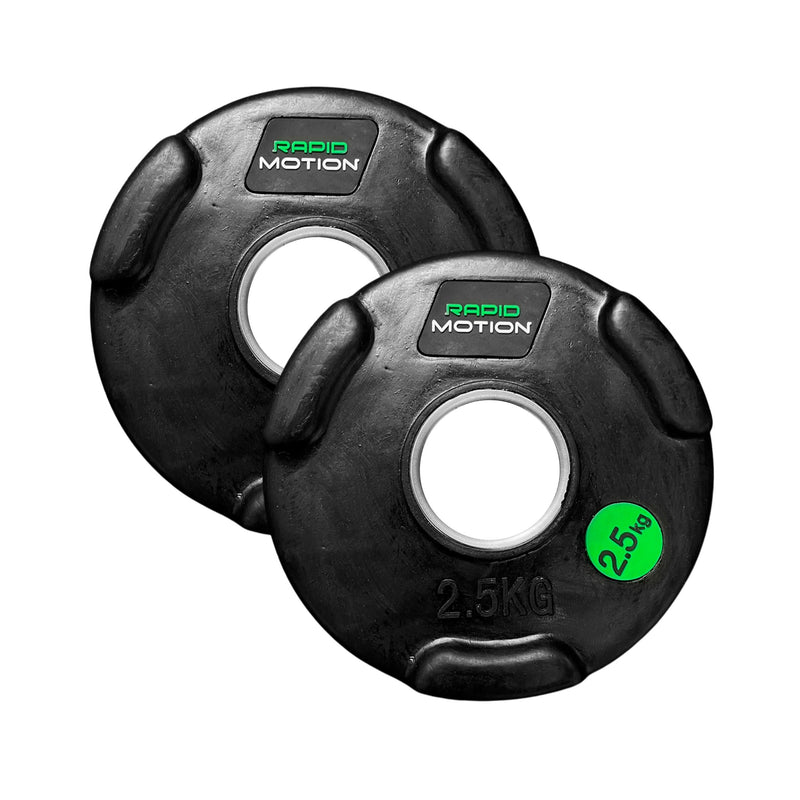Rapid Motion Olympic Rubber Weight Plates (Sold As Pair)-Gym Direct